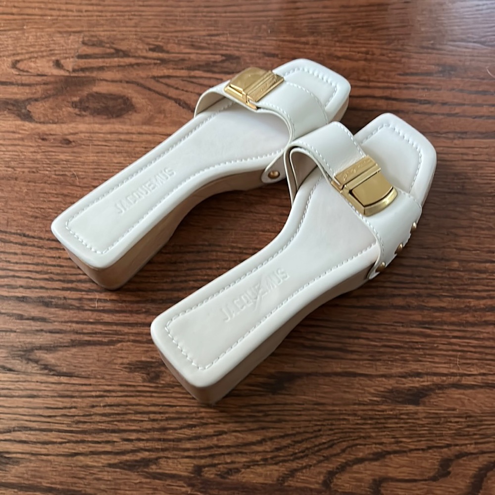 White summer sandals